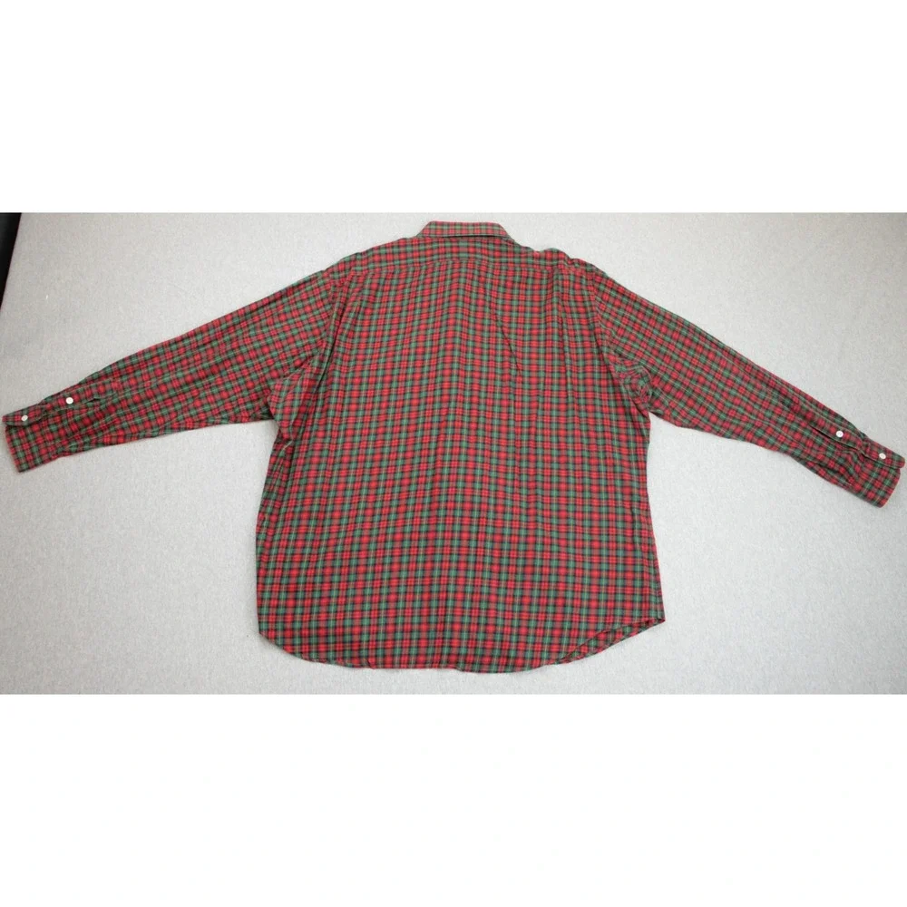 Polo Ralph Lauren Shirt Men XXL Plaid 100% Cotton Regent Classic Fit Long Sleeve
